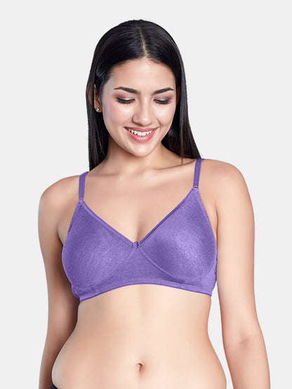 Non-Padded Wirefree Medium Coverage Polycotton Minimizer Bra – FELONG