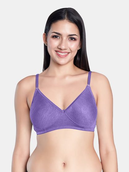 Non-Padded Wirefree Medium Coverage Polycotton Minimizer Bra – FELONG