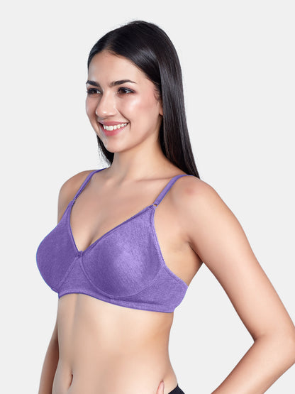 Non-Padded Wirefree Medium Coverage Polycotton Minimizer Bra – FELONG