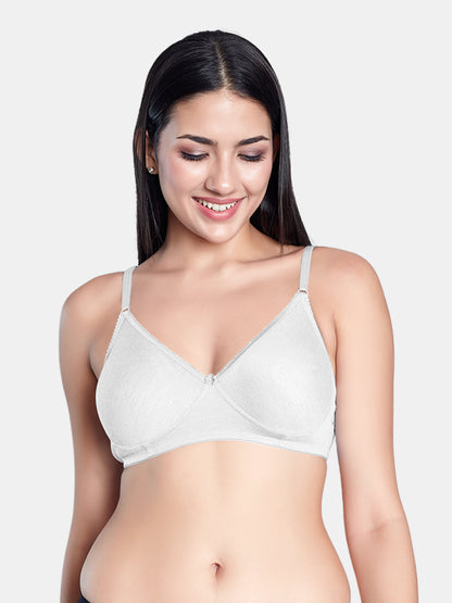 Non-Padded Wirefree Medium Coverage Polycotton Minimizer Bra – FELONG