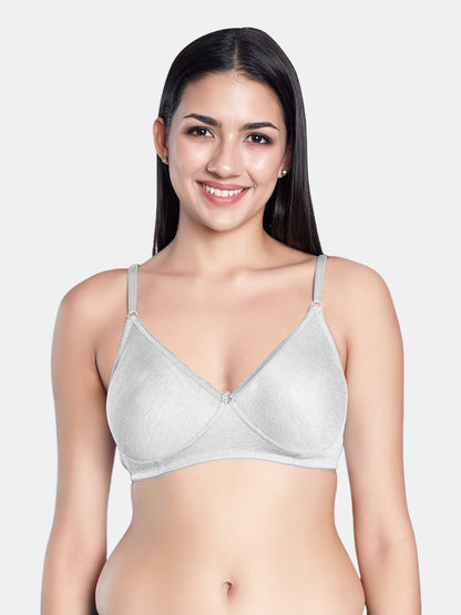 Non-Padded Wirefree Medium Coverage Polycotton Minimizer Bra – FELONG