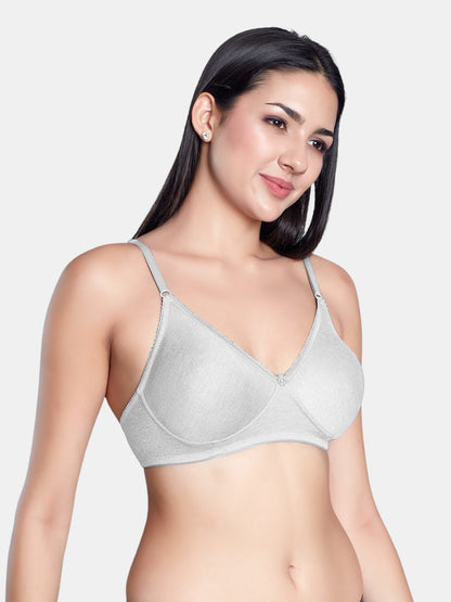 Non-Padded Wirefree Medium Coverage Polycotton Minimizer Bra – FELONG
