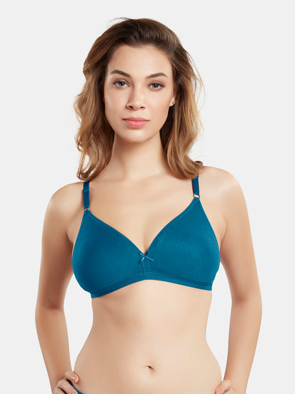 Non Padded Wirefree Medium Coverage Polyester Cotton Everyday Bra with Adjustable Straps – OMANIA