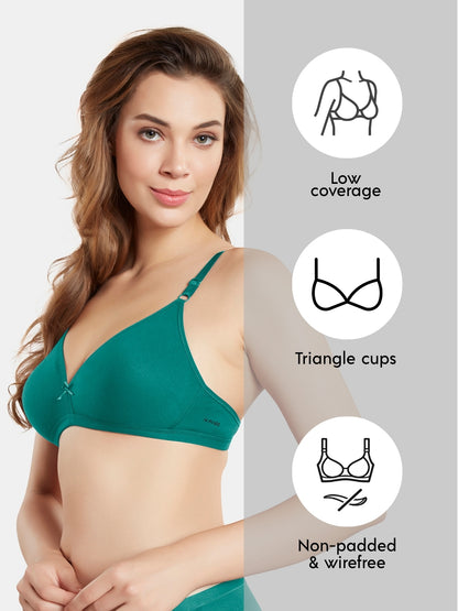 Non Padded Wirefree Medium Coverage Polyester Cotton Everyday Bra with Adjustable Straps – OMANIA