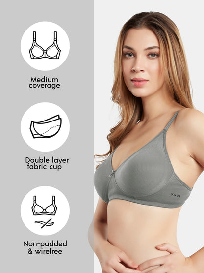 Non-Padded Wirefree Medium Coverage Everyday Bra with Seamless Cups – SMILE