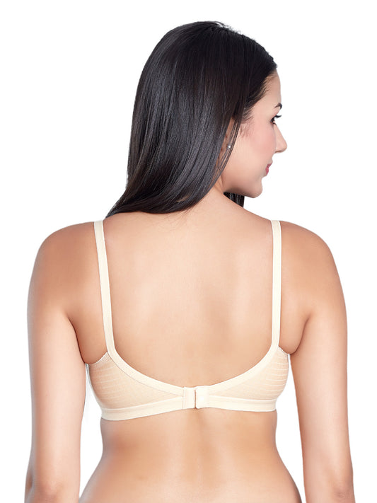 Non Padded Super Soft Cotton Regular Bra with Medium Coverage, Wire Free, Adjustable Straps - Impress