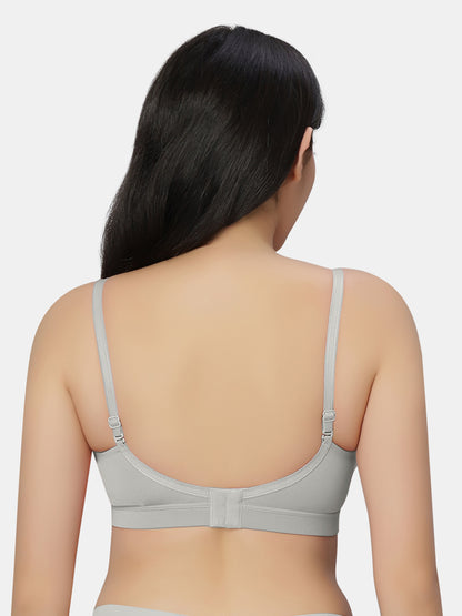 Padded Wirefree Polyester Full Coverage T shirt Bra with Detachable Straps and Wide Underband – Kim