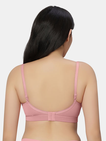 Padded Wirefree Polyester Full Coverage T shirt Bra with Detachable Straps and Wide Underband – Kim
