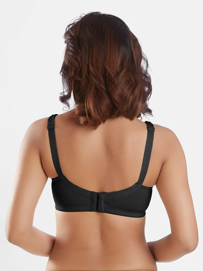 Non Padded Wirefree Cotton Polyester High Coverage Everyday Bra with Adjustable Straps – Lavish