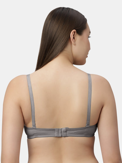 Lightly Padded  Medium Coverage Nylon Spandex Fashion Lace Bra | Wire Free Removable Straps - SMT012