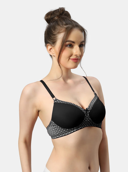 Lightly-Padded-Bra-with-Non-Wired-Seamless-Design-Charmis-Black-Right