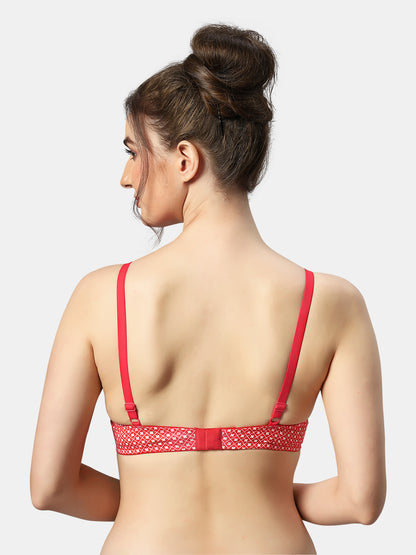 Lightly-Padded-Bra-with-Non-Wired-Seamless-Design-Charmis-Red-Back