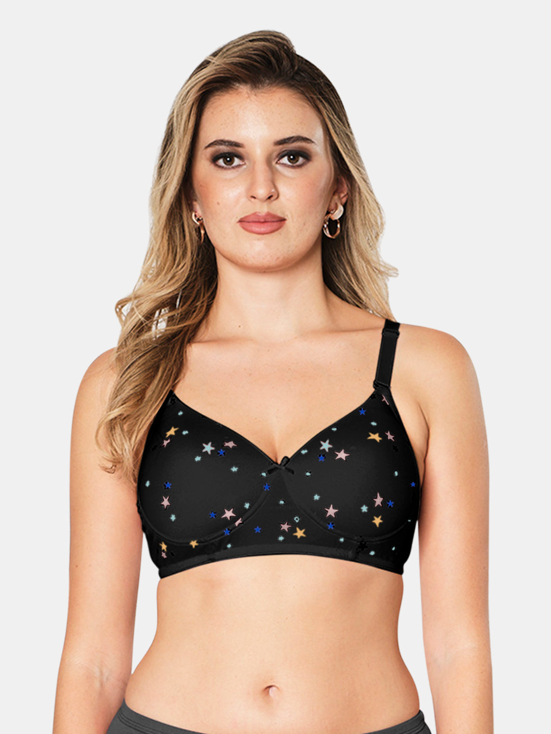 Lightly-Padded-Lenzing-Modal-T-Shirt-Bra-Non-Wired-Medium-Coverage-with-Adjustable-Strap-Madeline-Front
