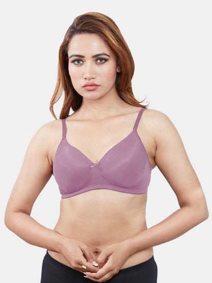 Lightly-Padded-Non-Wired-T-shirt-Bra-Moderate-Coverage–Yana-Pink-Front