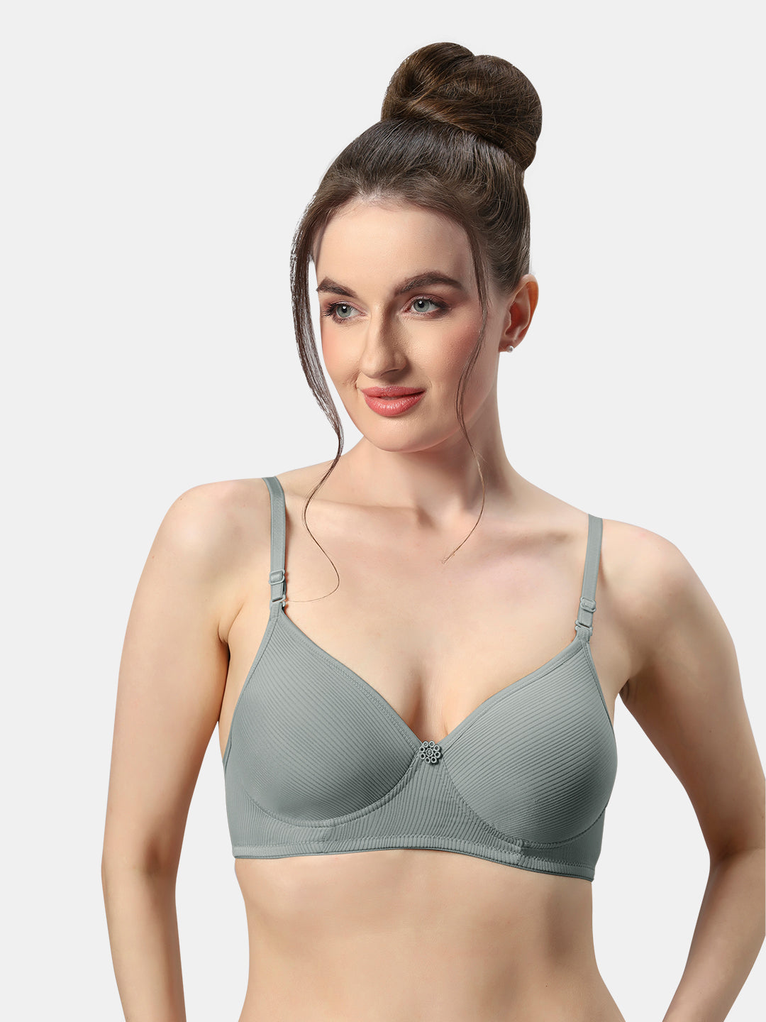 Lightly-Padded-T-Shirt-Bra-Non-Wired-Bra-Allure-Grey-Left