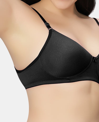 Lightly-Padded-T-Shirt-Bra-with-Wireless-Design-007-Black-Close