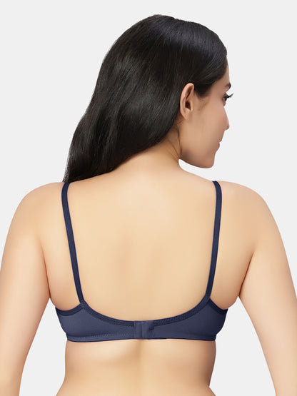 Lightly-Padded-T-Shirt-Bra-with-Wireless-Design-007-Navy-Back