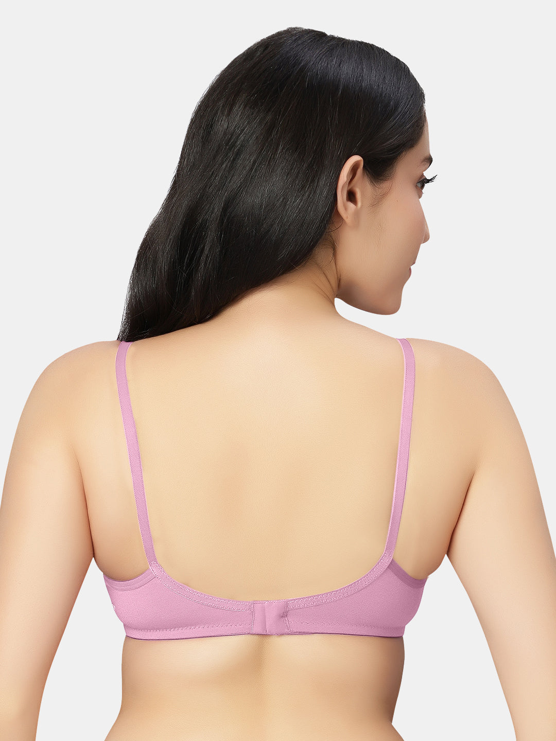 Lightly-Padded-T-Shirt-Bra-with-Wireless-Design-007-Pink-Back