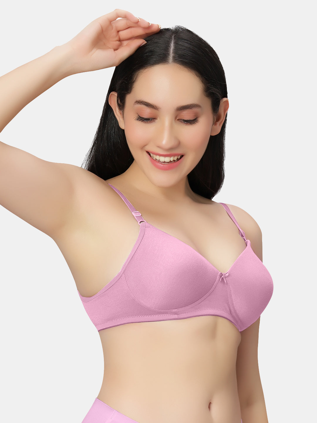 Lightly-Padded-T-Shirt-Bra-with-Wireless-Design-007-Pink-Right