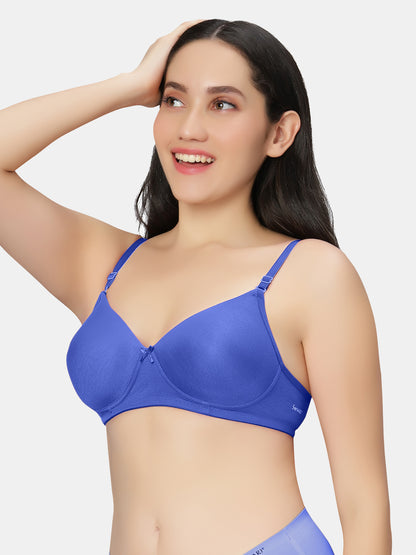 Lightly-Padded-T-Shirt-Bra-with-Wireless-Design-007-RBlue-Left