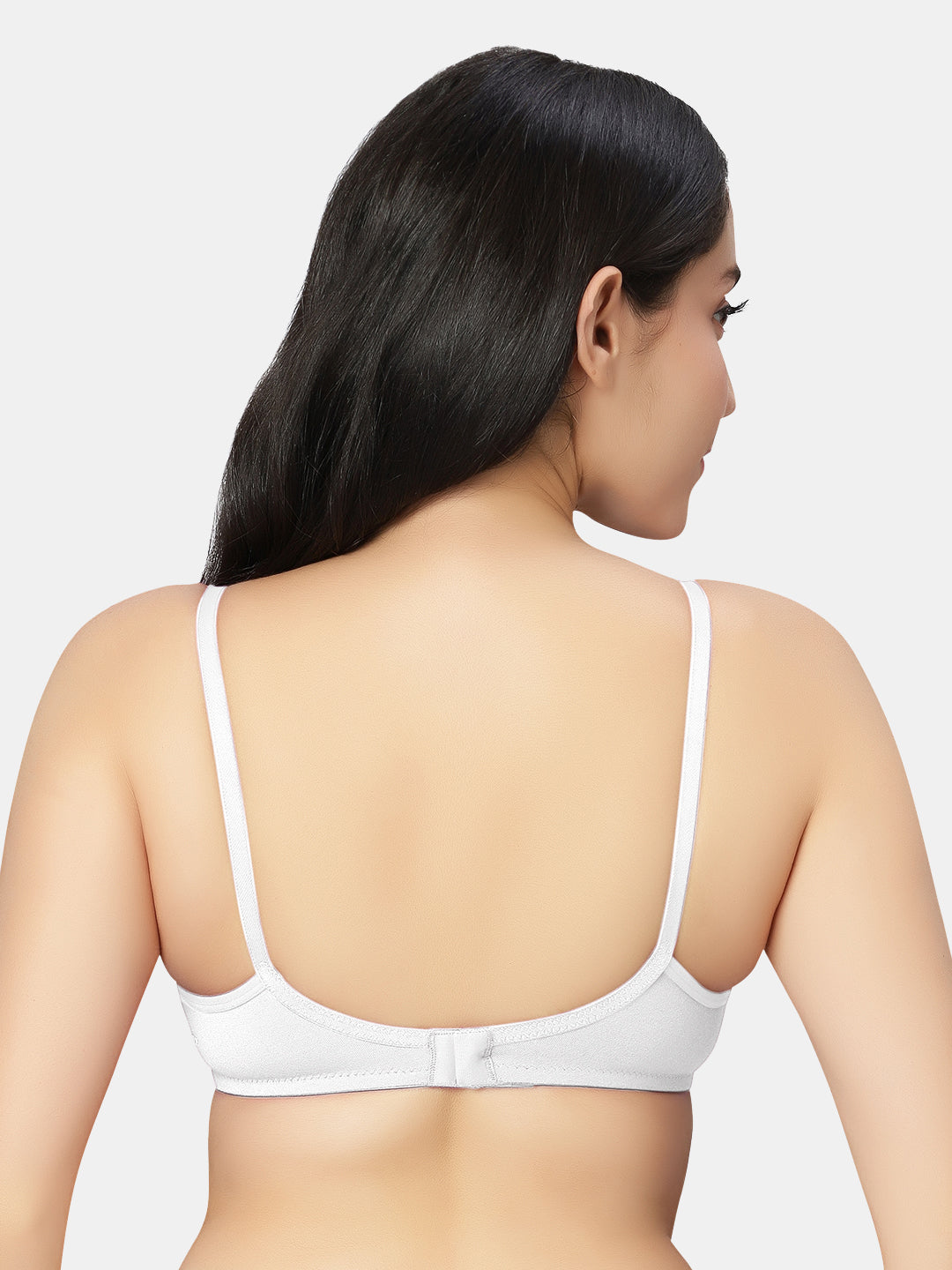 Lightly-Padded-T-Shirt-Bra-with-Wireless-Design-007-White-Back