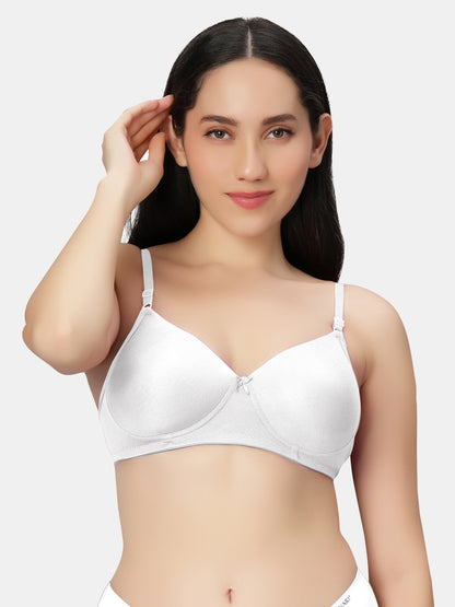 Lightly-Padded-T-Shirt-Bra-with-Wireless-Design-007-White-Front