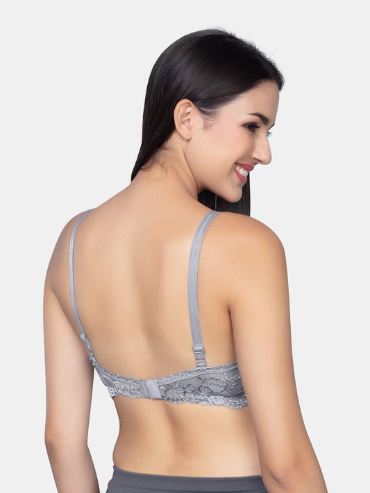 Lightly-Padded-Wire-Free-Full-Coverage-Bra-with-Adjustable-Straps-and-Nylon-Elastane-Lace-Sonet-grey-back