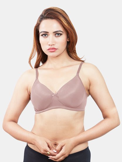 Lightly-Padded-Wirefree-Nylon-Moderate-Coverage-T-Shirt-Bra-with-Adjustable-Straps–Yana-Rose-Front