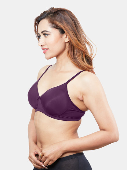 Lightly-Padded-Wirefree-Nylon-Moderate-Coverage-T-Shirt-Bra-with-Adjustable-Straps_Yana-Wine-Left