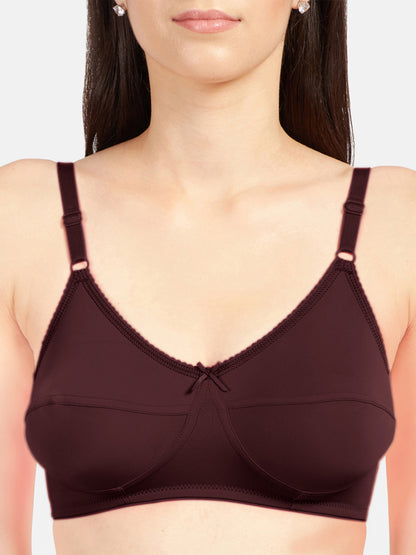 Loreal-Women_s-Non-Padded-Regular-Bra-Maroon-Close