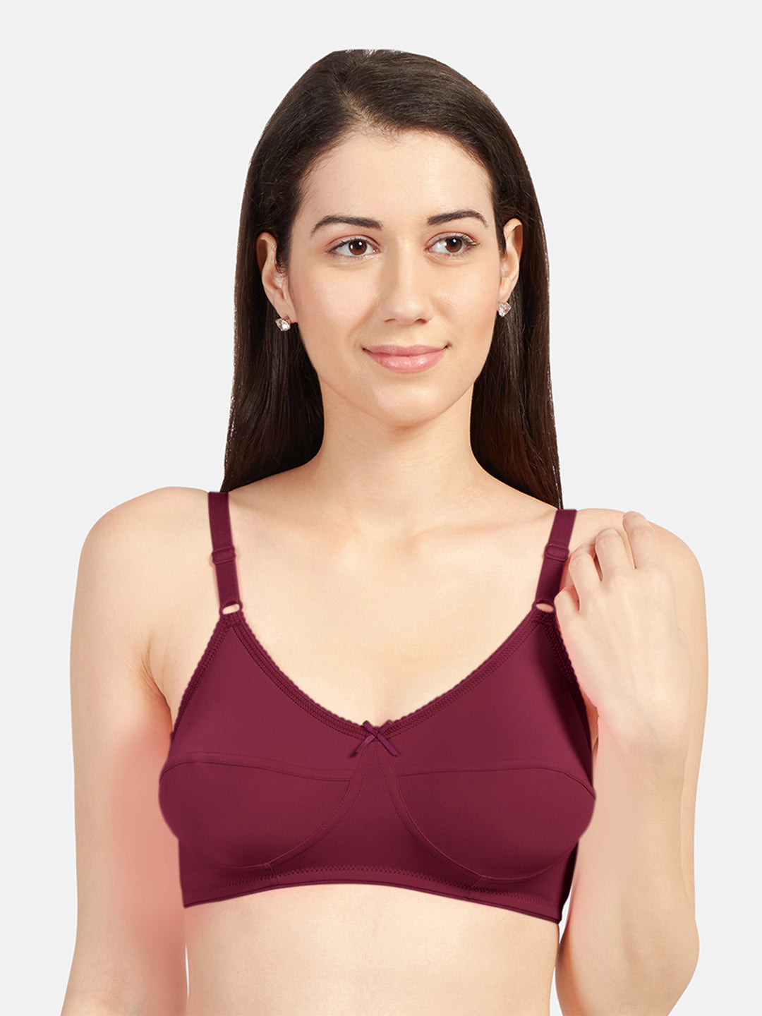 Loreal-Women_s-Non-Padded-Regular-Bra-Wine-Front