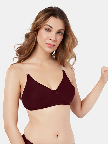 Non Padded Wirefree Cotton Polyester Moderate Coverage Minimizer Bra with Detachable Straps – CATWALK