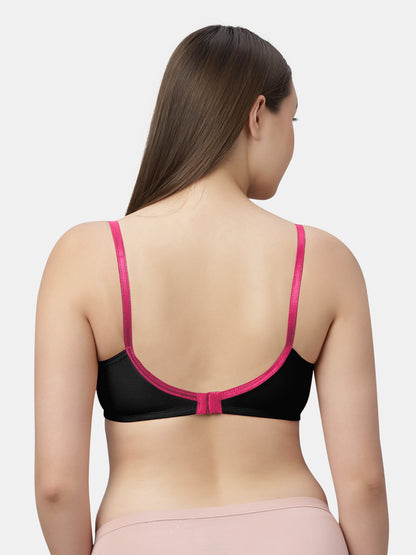 Polyster Spandex T Shirt Bra Medium Coverage Lightly Padded | Wire Free Adjustable Straps - Maya