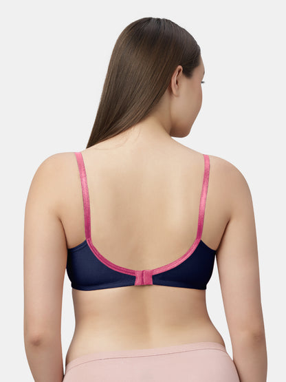 Polyster Spandex T Shirt Bra Medium Coverage Lightly Padded | Wire Free Adjustable Straps - Maya