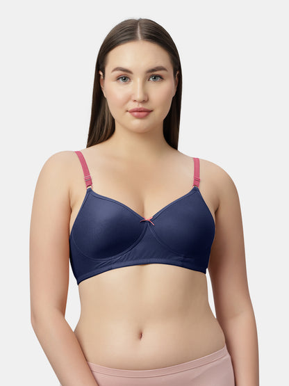 Polyster Spandex T Shirt Bra Medium Coverage Lightly Padded | Wire Free Adjustable Straps - Maya