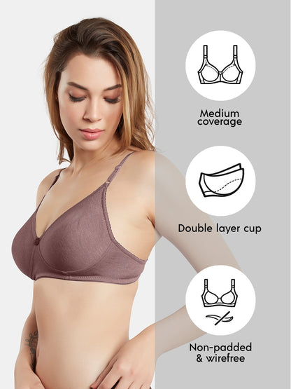Non-Padded Wirefree Medium Coverage Polycotton Minimizer Bra – FELONG