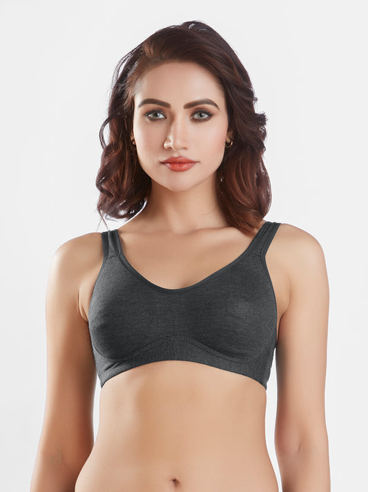 Non-Padded Wirefree Cotton-Polyester Full-Coverage Everyday Minimizer Bra with Adjustable Straps – Minimizer