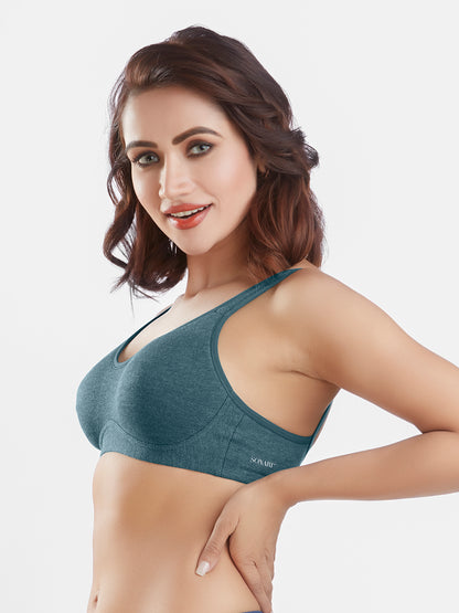 Non-Padded Wirefree Cotton-Polyester Full-Coverage Everyday Minimizer Bra with Adjustable Straps – MINIMIZER