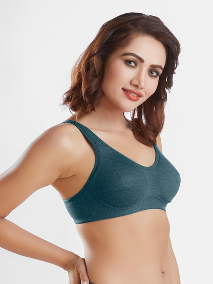 Non-Padded Wirefree Cotton-Polyester Full-Coverage Everyday Minimizer Bra with Adjustable Straps – MINIMIZER