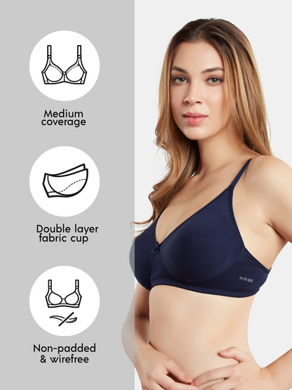 Non-Padded Wirefree Medium Coverage Everyday Bra with Seamless Cups – SMILE