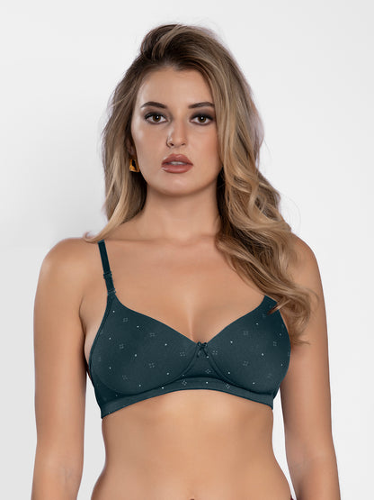 Lightly Padded Wirefree Polyester Medium Coverage Bra with Detachable Straps – NEOS