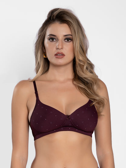 Lightly Padded Wirefree Polyester Medium Coverage Bra with Detachable Straps – NEOS
