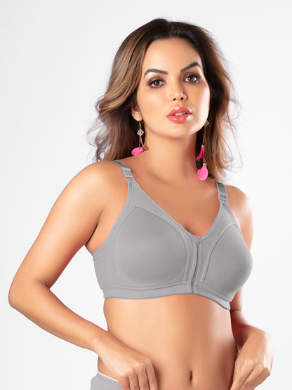 Non-Padded Wirefree Spacer Fabric Full Coverage M-Frame Minimizer Bra with Adjustable Straps – NOODLE