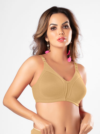 Non-Padded Wirefree Spacer Fabric Full Coverage M-Frame Minimizer Bra with Adjustable Straps – NOODLE