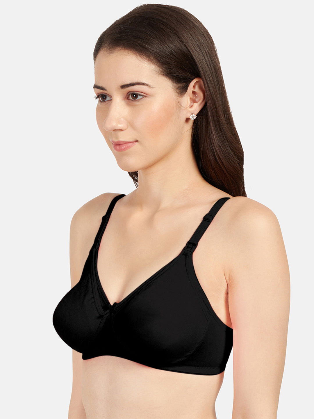 Non-Padded-Full-Coverage-Cotton-Maternity-Bra-with-Press-Button-Feeding-Opening-Babycare-black-left

