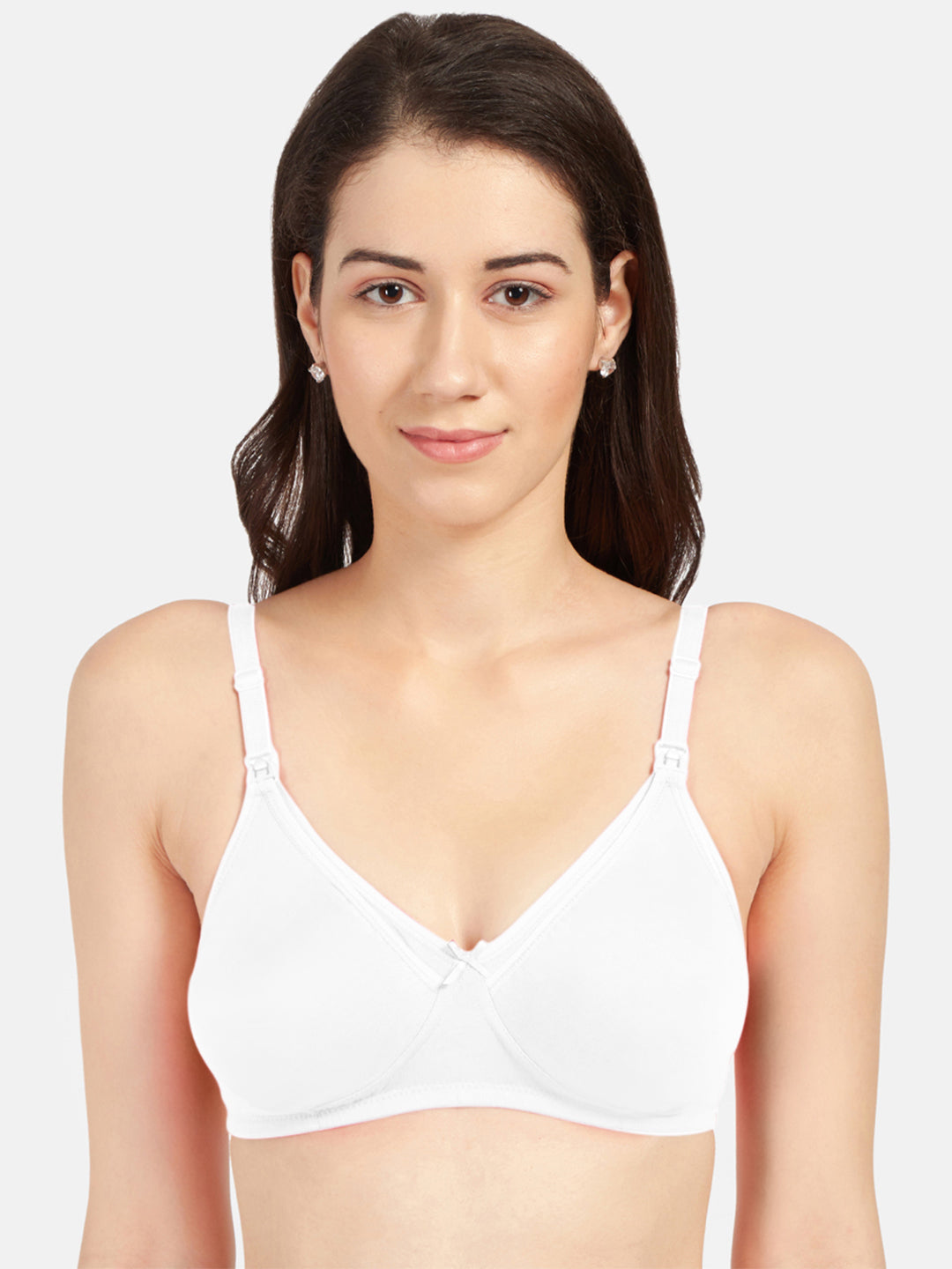 Non-Padded-Full-Coverage-Cotton-Maternity-Bra-with-Press-Button-Feeding-Opening-Babycare-white-front