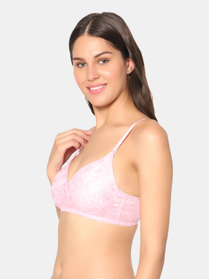 Non-Padded-Non-Wired-Bra-Black-Pink-Left