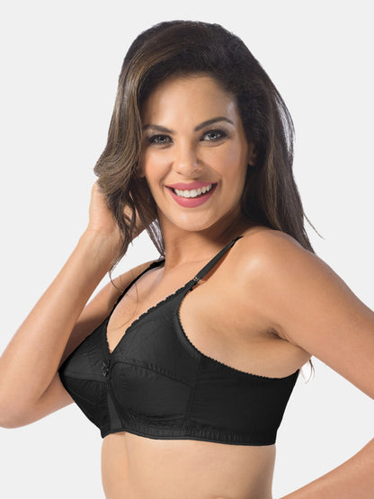 Non-Padded-Non-Wired-Bra–Ice-Black-Left