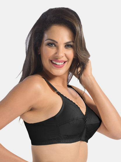 Non-Padded-Non-Wired-Bra–Ice-Black-Right