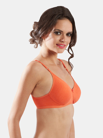 Non-Padded-Non-Wired-Seamless-Bra-with-Adjustable-Straps-and-Medium-Coverage-in-Cotton-Polyester-Blend-Steem-Carrot-Orange-Right